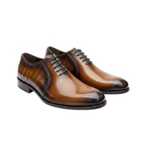 Zenvora Men’s Brown Adrian Cognac Oxford Shoes