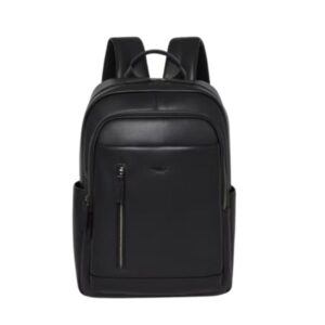 Zenvora Hudson Classic Black Leather Backpack