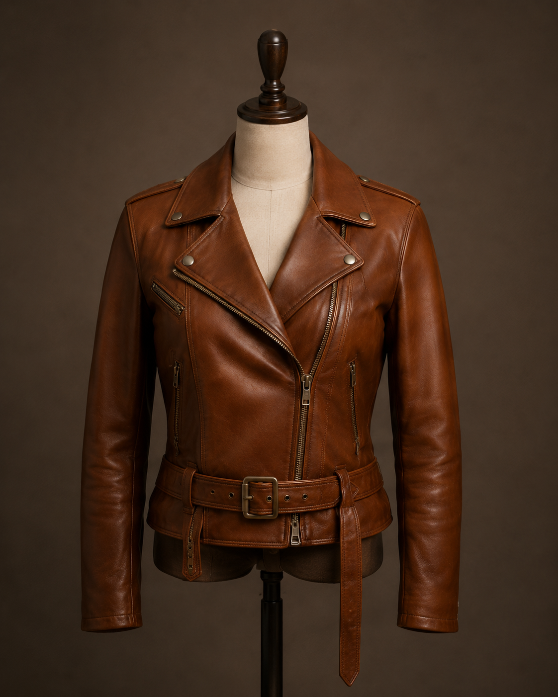 Zenvora Leather Jacket For Women