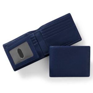 Zenvora Men’s Leather Bifold Wallet with Flap