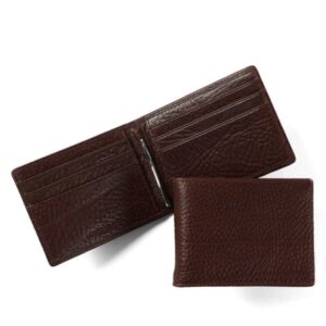 Zenvora Men’s Leather Bifold Wallet with Money Clip